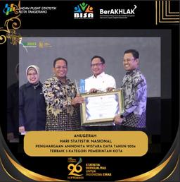 Tangerang Municipality Government Wins 2024 Anindhita Wistara Data Award